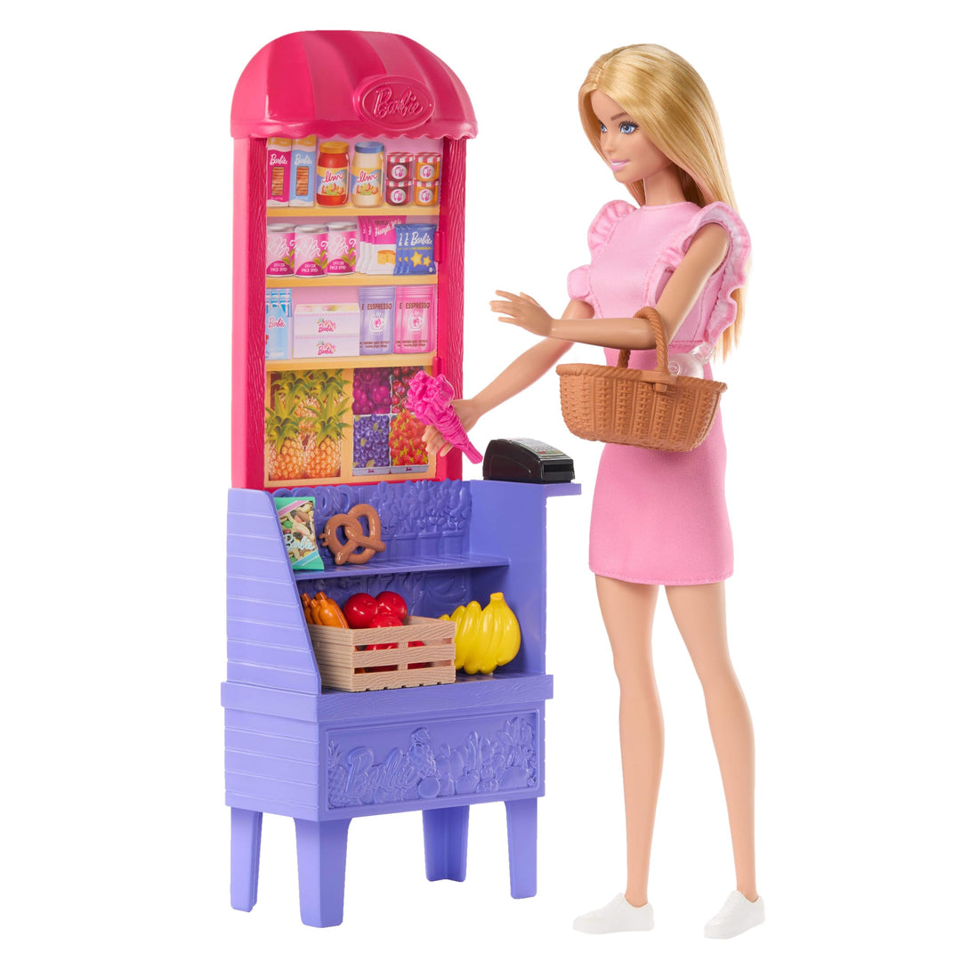 Barbie und Teresa Rezept für Freundschaft Modepuppe und Spielset, Malibu auf dem Markt mit 11 Zubehö
