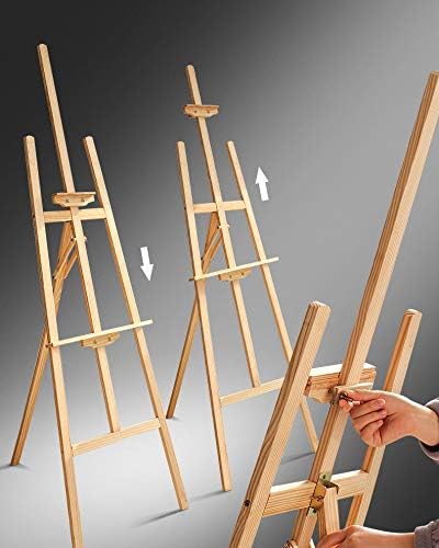 Staffelei, 150cm Staffeleien Gross, Atelierstaffelei Staffeleien Dreifuss Ständer Höhenverstellbar D