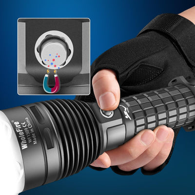 WholeFire LED Tauchlampe IPX8 Wasserdichte 6000 Lumen Tauchen Taschenlampe 3 Modi Wiederaufladbare U