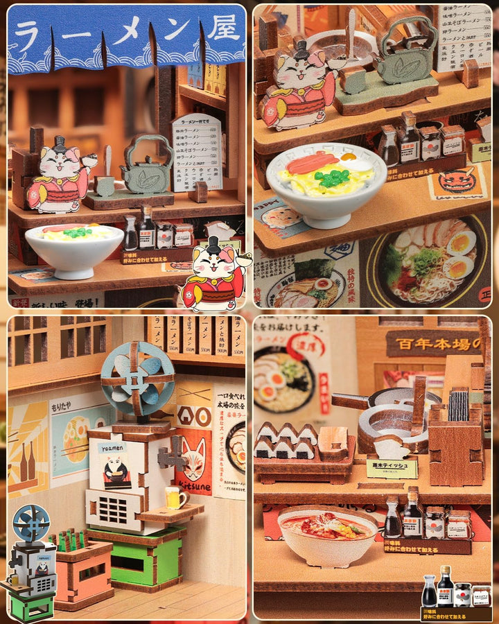 CUTEBEE Book Nook Kit – DIY Puppenhaus Häuser, Miniatur Haus Selber Bauen für Erwachsene mit LED-Bel