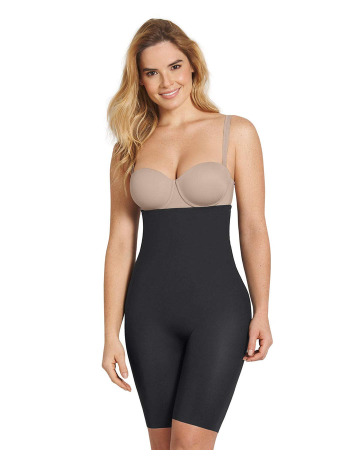 Leonisa Hochtaillierte Miederhose strafft Bauch und Taille, Schwarz