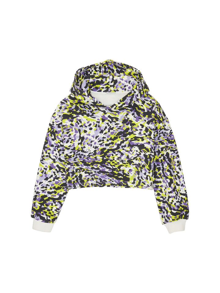 TOM TAILOR Mädchen Cropped Hoodie mit Muster 128 33751 - Large Multicolor Spotted Print, 128 33751 -