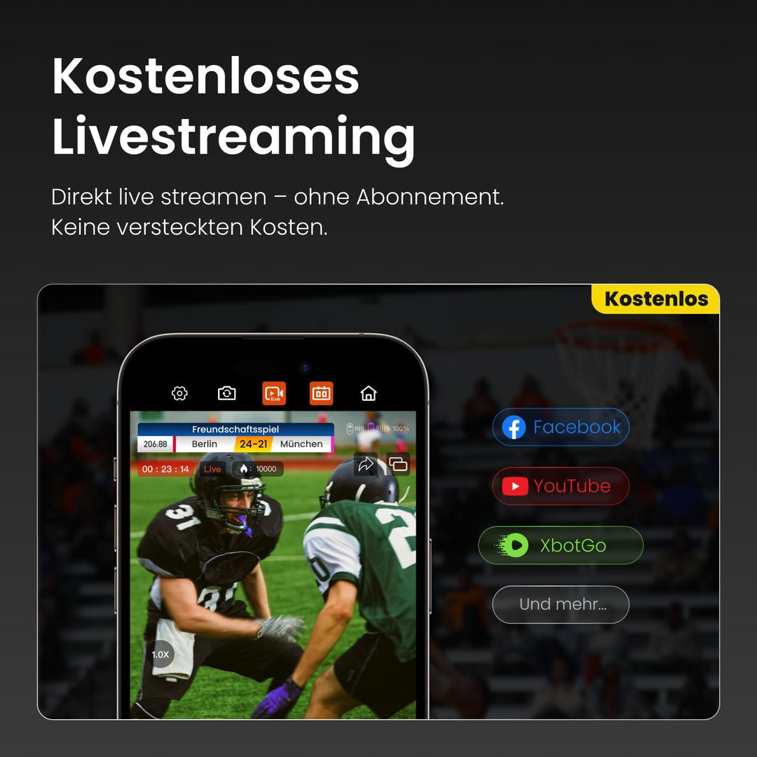 XbotGo Falcon 4K AI Sportkamera, Edge Green