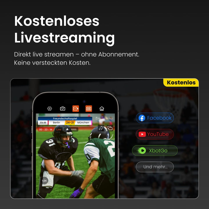XbotGo Falcon 4K AI Sportkamera, Edge Green