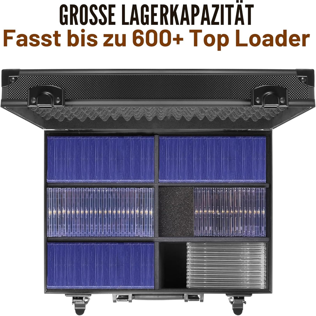 JoyHood Top Loader Aufbewahrungsbox für 600+ 3" x 4" 35PT Top Loaders, Top Loader Box kompatibel mit