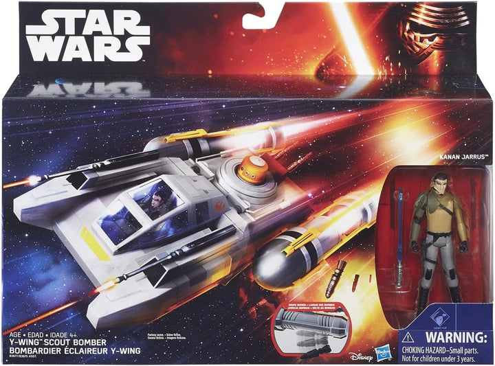 Hasbro B3677 - Star Wars - Das Erwachen der Macht - Y-Wing Scout Bomber inkl. Kanan Jarrus-Figur [UK