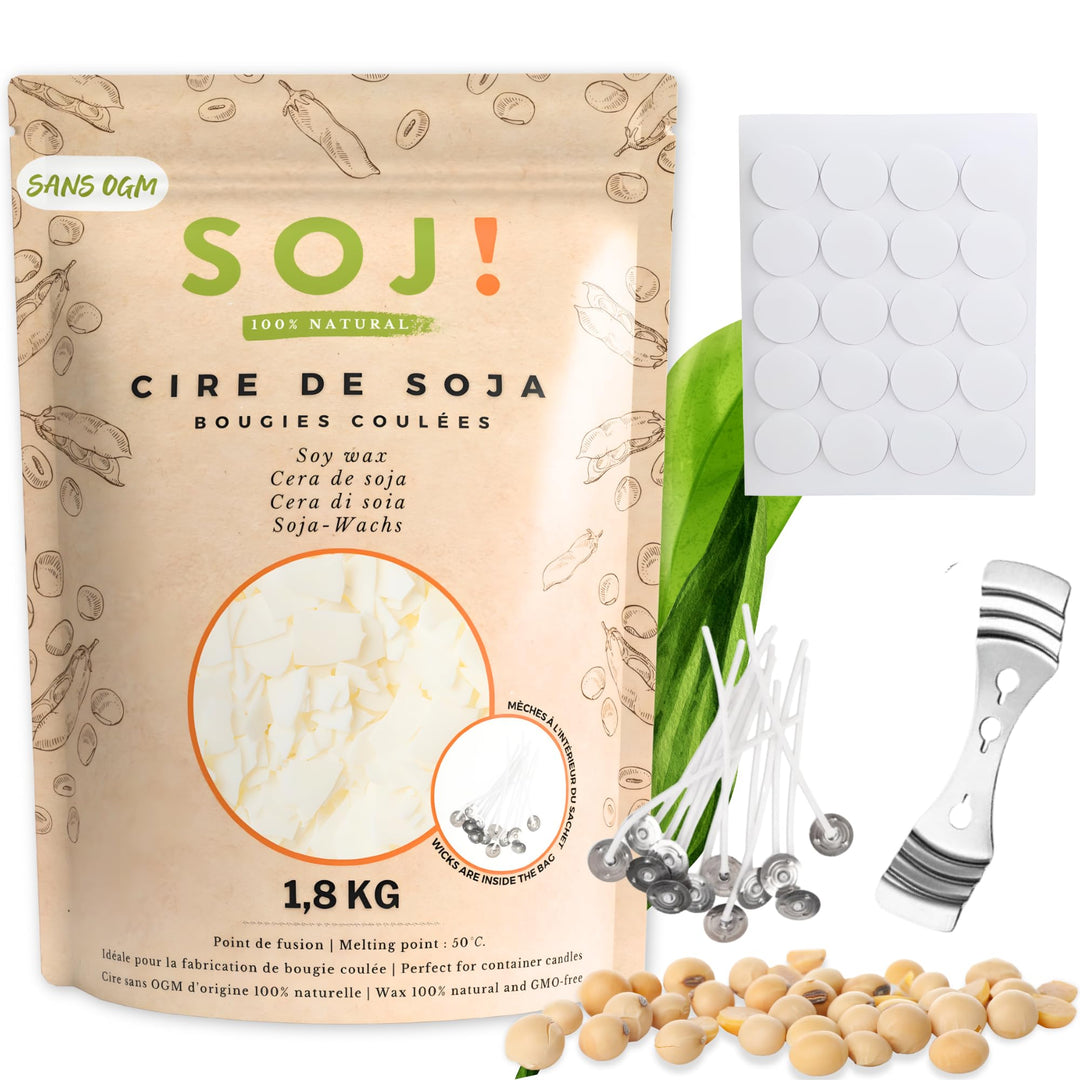 Soj! Kerzenwachs – pflanzliches Sojawachs für die Kreation/DIY von Kerzen, Kerzenfüllung – für gegos