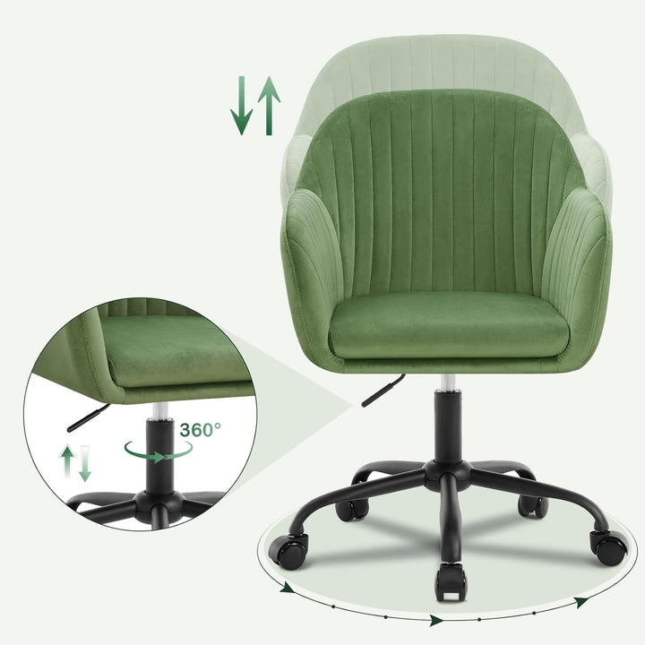 WOLTU Schreibtischstuhl, Bürostuhl ergonomisch, Homeoffice Stuhl höhenverstellbar, Schminkstuhl mit