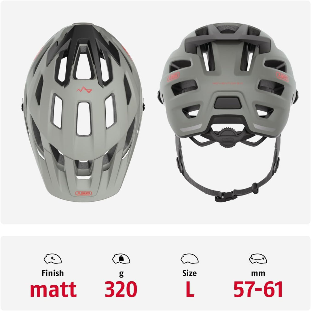 ABUS MTB-Helm Moventor 2.0 - komfortabler Fahrradhelm fürs Gelände - All-Mountain-Helm - für Damen u