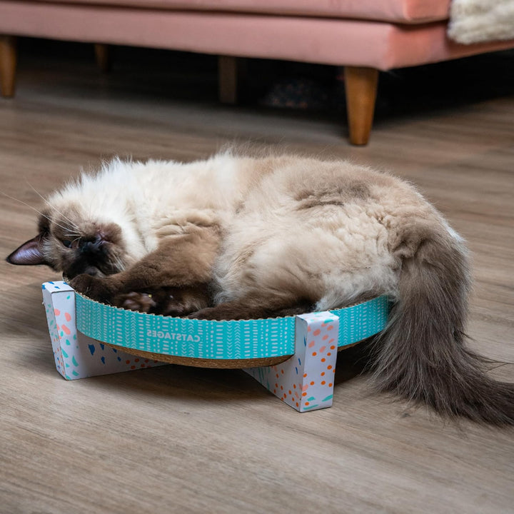 Catstages Easy Life Scratch, Snuggle & Rest - Kratzpappe mit Liegemulde - Mehrfarbig - Einheitsgröss