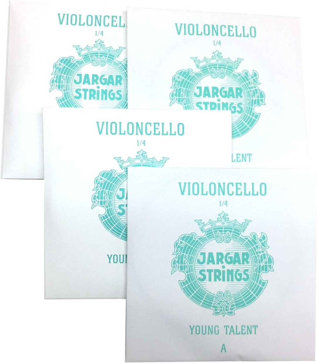 JARGAR Ce-SET-Y-14 Cello Young Talent SET, 1/4 (A:0,76/D:0,99/G:1,18/C:1,71mm) für Cello Medium / St