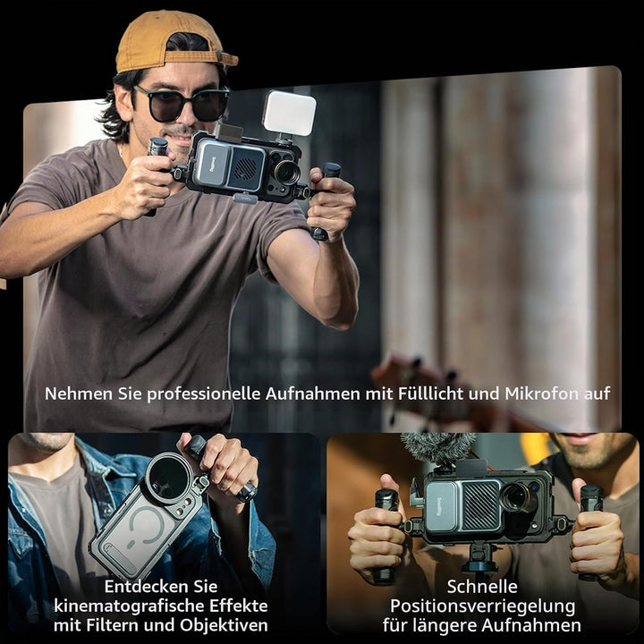 SMALLRIG Mobile Dual Handheld Kit für iPhone 17 Pro, Handyhalterung mit kabellosem Schnellverschluss
