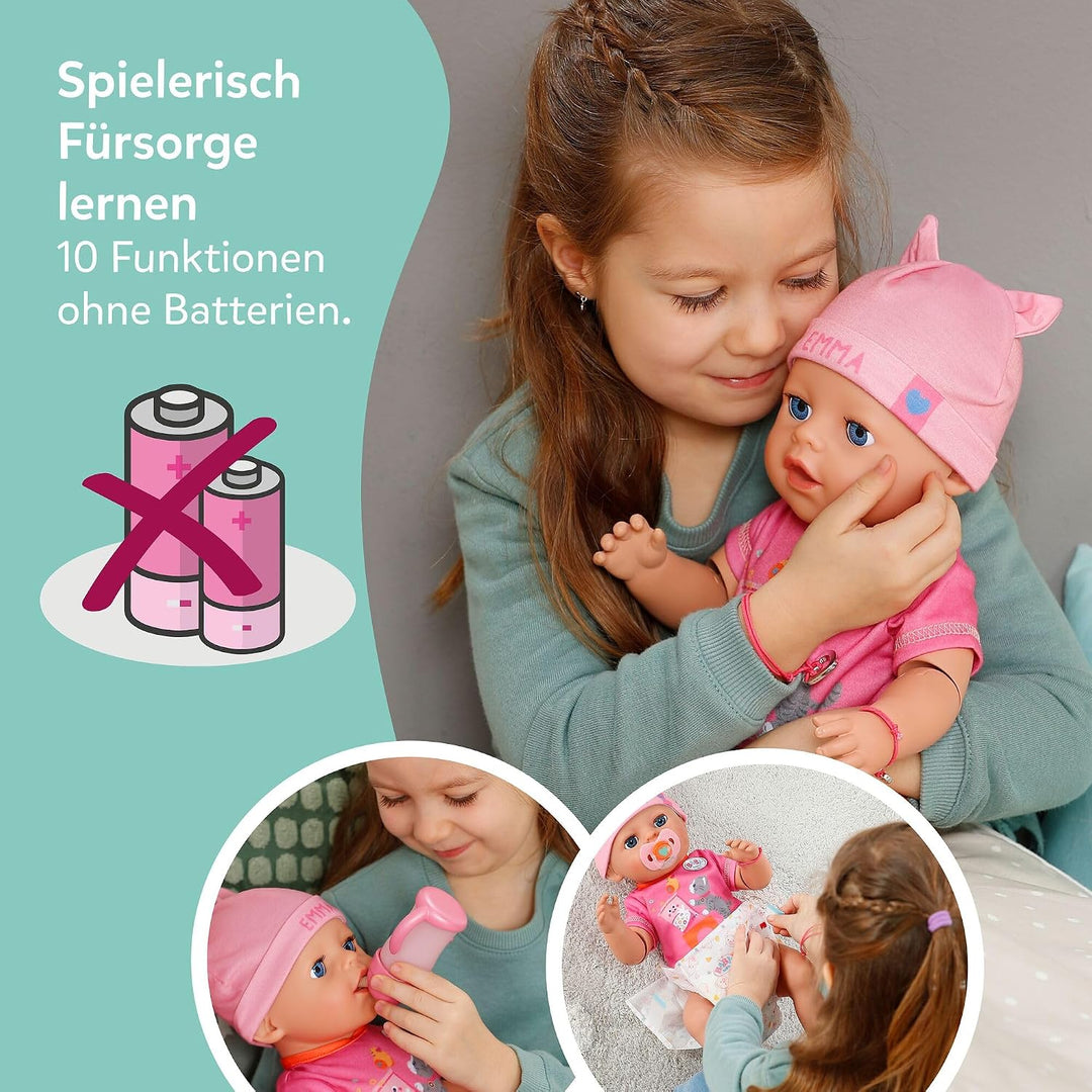 BABY Born Emma Click &amp; Play, Babypuppe mit 10 Funktionen und 8 Accessoires, für Kinder ab 3 Jahren,