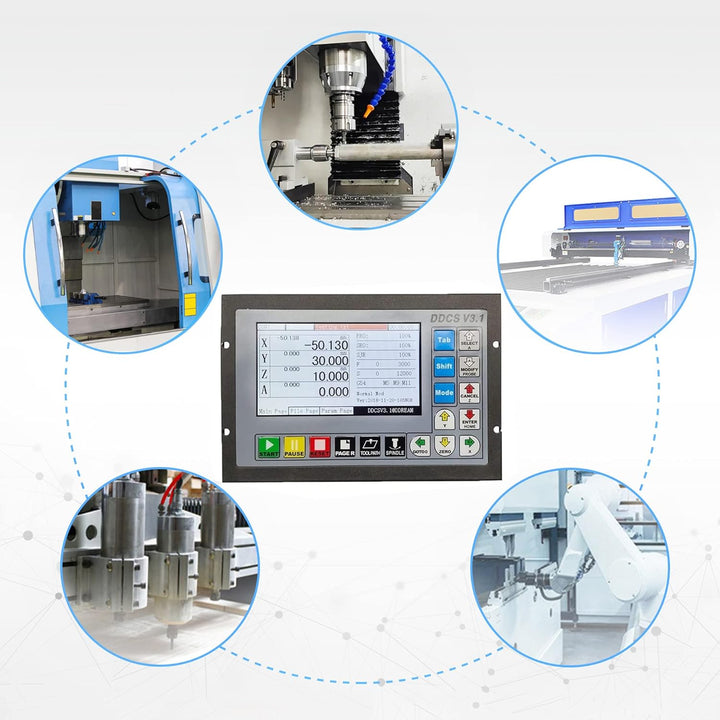 RATTMMOTOR DDCS V3.1 CNC controller,cnc offline controller 4 Achsen 500kHz CNC-Steuerung + 100PPR MP
