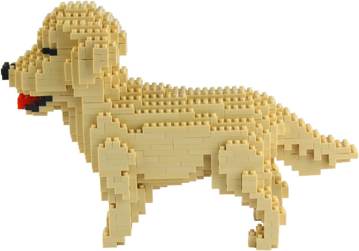 Larcele Mikro Hund Bausteine Spielzeug Bricks Haustier Bauen Bauklötze,950 Stücke KLJM-02 (Golden Re