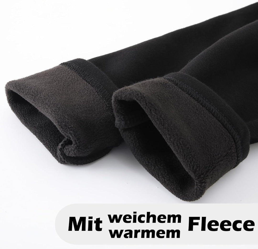Winter Gefütterte Thermo Leggings aus Baumwolle mit Taschen | High Waist Damen Thermoleggings mit Fl