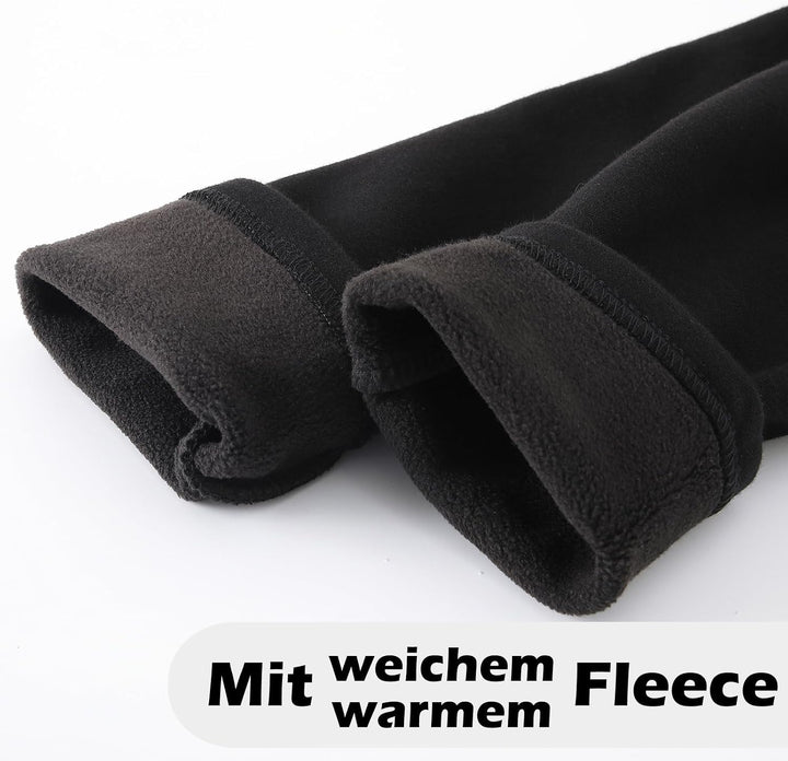 Winter Gefütterte Thermo Leggings aus Baumwolle mit Taschen | High Waist Damen Thermoleggings mit Fl