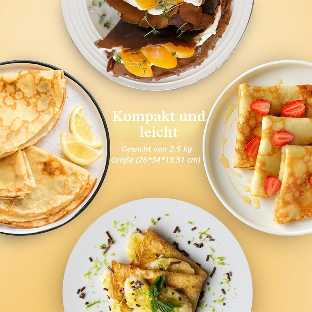 biniliubi Elektrische Crêpes-Pfannkuchenmaschine, herzhaftend, für Pfannkuchen, Pfannkuchen, Pfannku