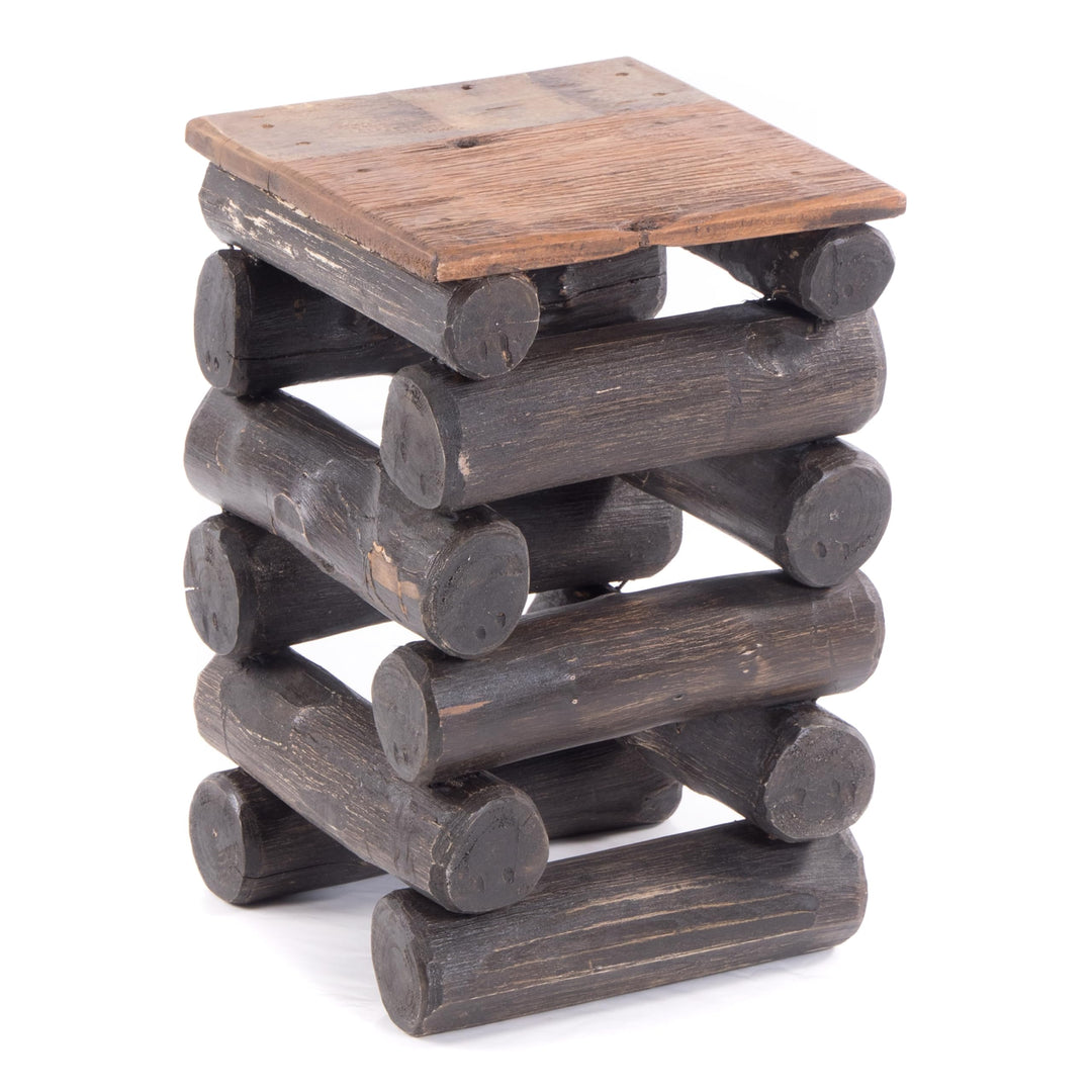 DESIGN DELIGHTS TEAKHOLZ HOCKER Block 38 | 30x30x39cm (BxTxH), Teak Altholz | Massivholz Sitzhocker,