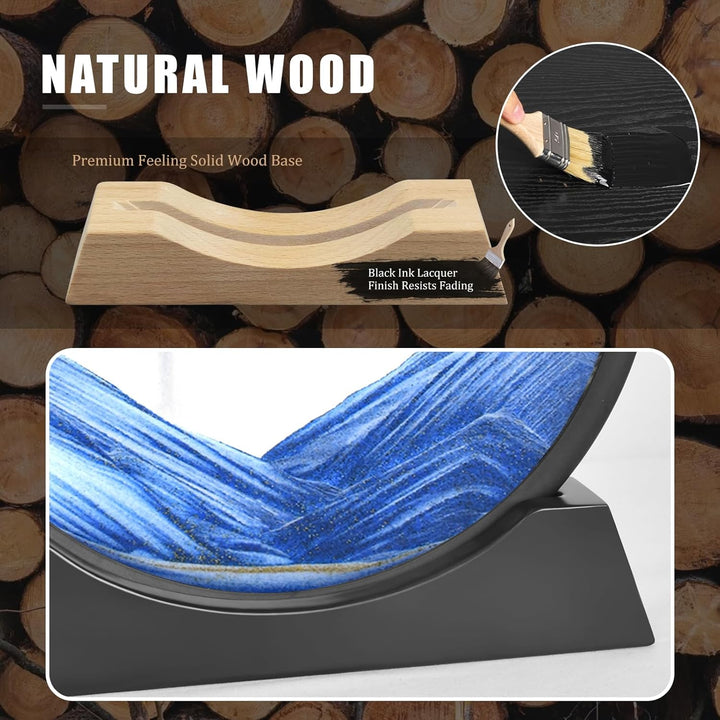 Wai Danie Sandbilder zum Drehen 3D Sandscape - die Sandkunst in Tiefsee Fliessende Sandmalerei Gesch