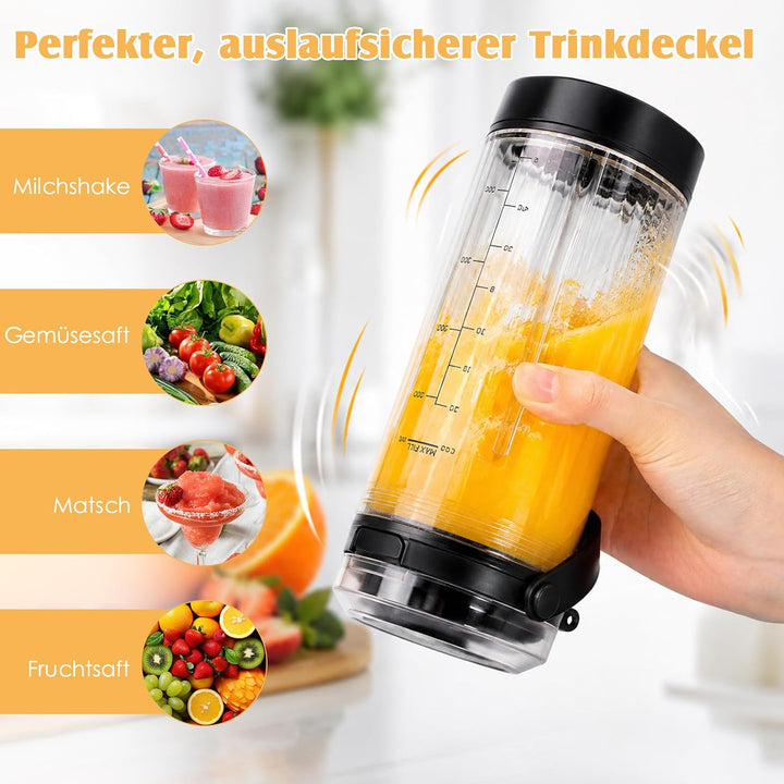 Ersatzbecher für Ninja Blast Mixer BC151 &amp; BC100 Serie, Mixgefäss Mixbecher, Austauschdeckel mit Tra