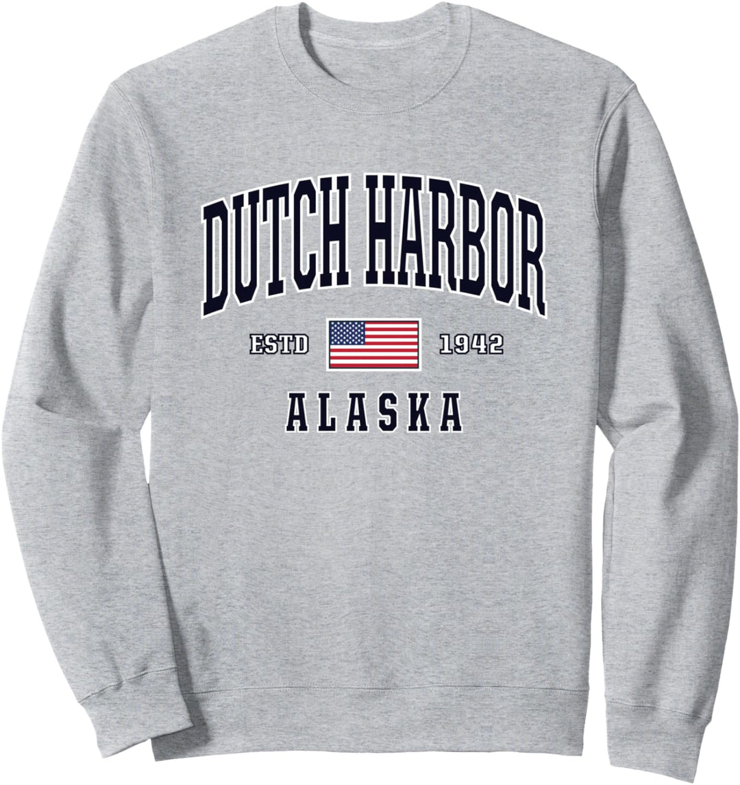 USA Flagge Stars & Stripes Niederländischer Harbor Alaska Sweatshirt
