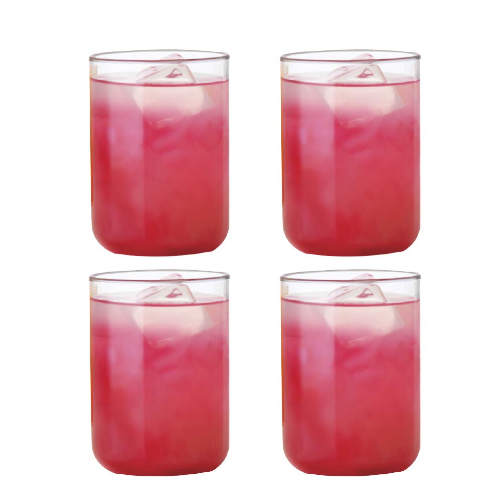 Borosil Radius Glas-Set, 295 ml, 4-teilig, transparent Set of 4, Set of 4