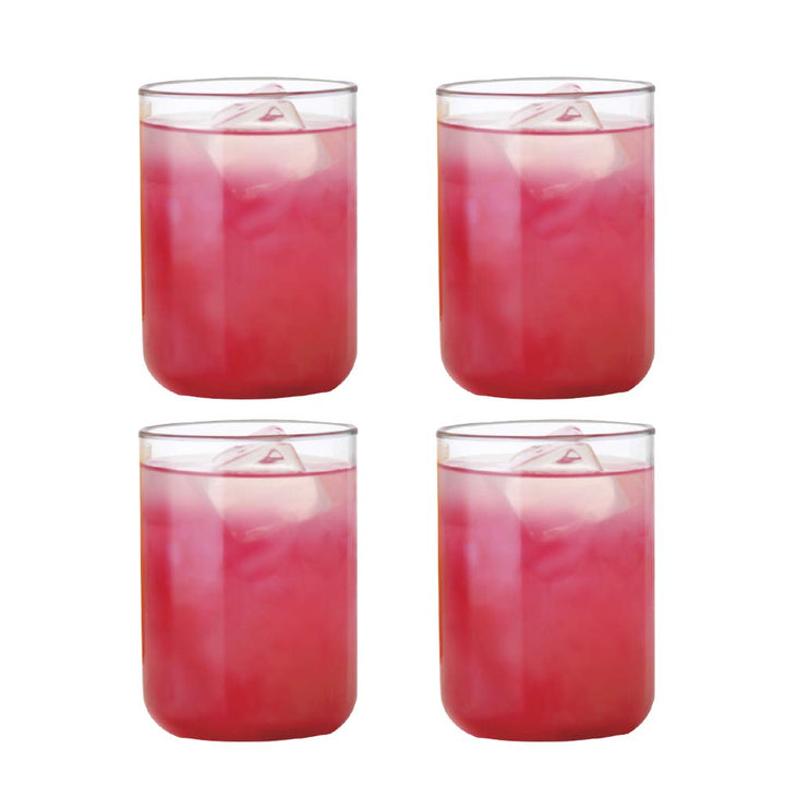 Borosil Radius Glas-Set, 295 ml, 4-teilig, transparent Set of 4, Set of 4