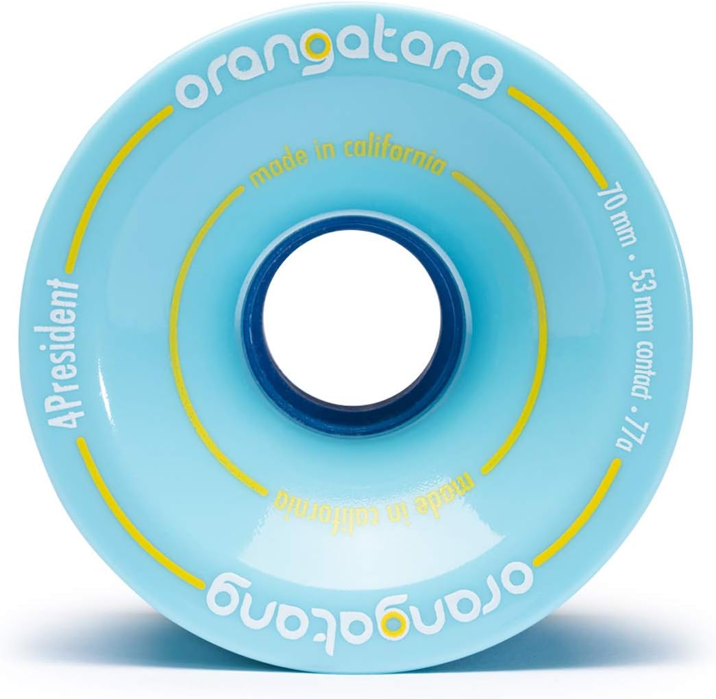 Orangatang 4 President 70mm Roues Longboard Blau, 77a w/o bearings, Blau, 77a w/o bearings