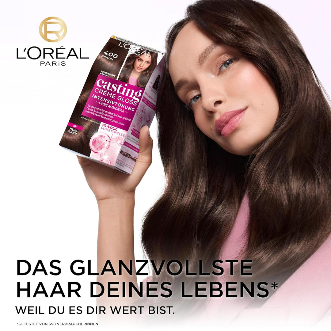 L'Oréal Paris Coloration ohne Ammoniak und ohne Silikone, Pflegende Intensivtönung mit Glanz-Reflex-