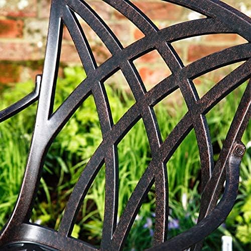 Lazy Susan London Rose Bistrotisch | Rund | 2-Sitzer | wartungsfrei | wetterfest | Sandguss-Aluminiu