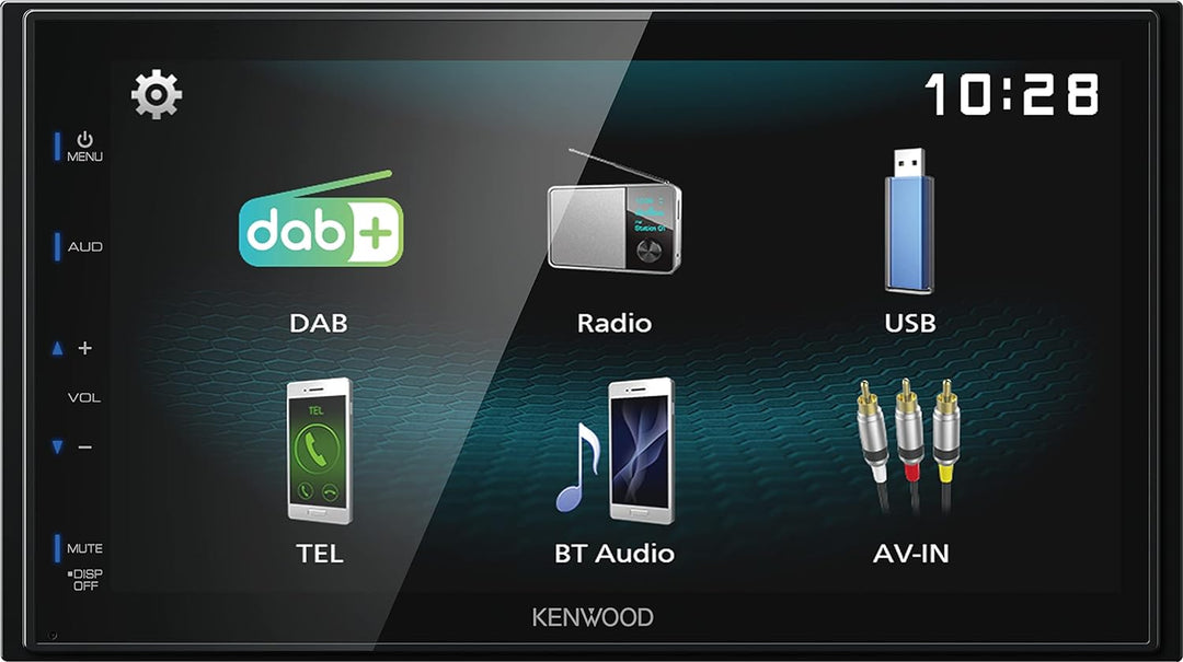 Kenwood DMX125DAB 17,3 cm WVGA Digital Media Receiver mit DAB+, Bluetooth und Android