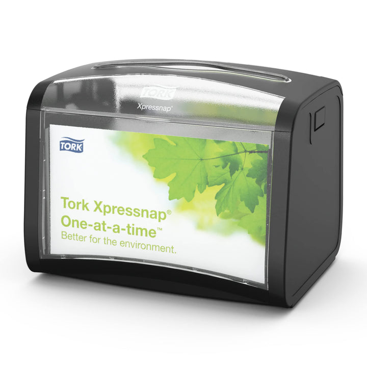 Tork 272611 Xpressnap Tischspender für N4 Spenderservietten / Serviettenspender in Schwarz, Schwarz