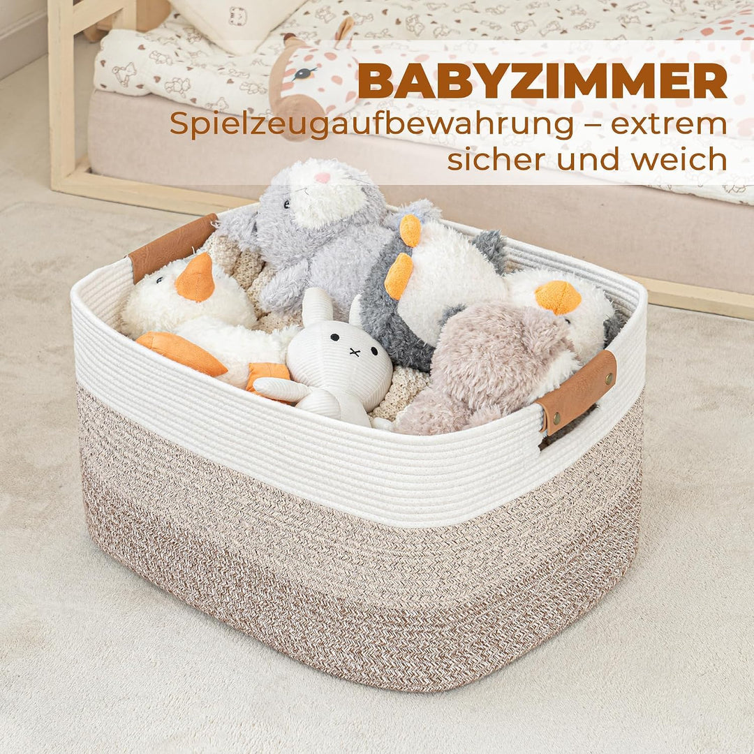 danpinera Wäschekorb, Korb Aufbewahrung, Faltbarer Wäschekorb, Aufbewahrungskorb für Baby Spielzeug,