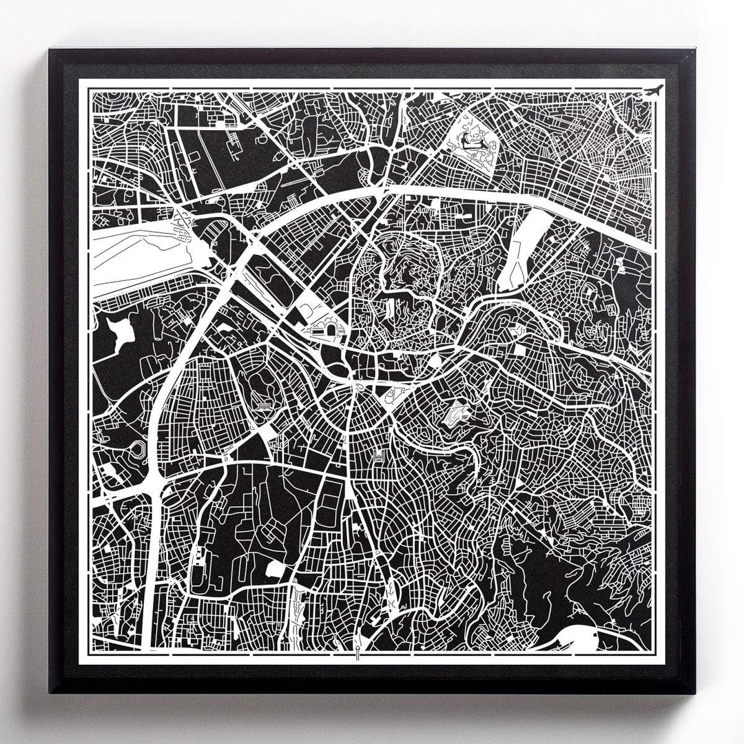 O3 DESIGN STUDIO Ankara Papierschnitt Karte Weiss 30x30 cm Papierkunst, Ankara