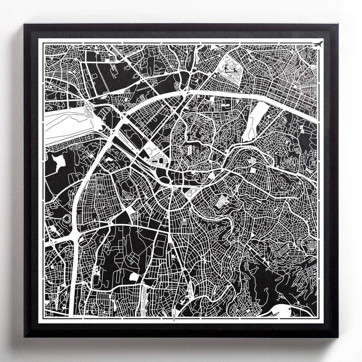 O3 DESIGN STUDIO Ankara Papierschnitt Karte Weiss 30x30 cm Papierkunst, Ankara