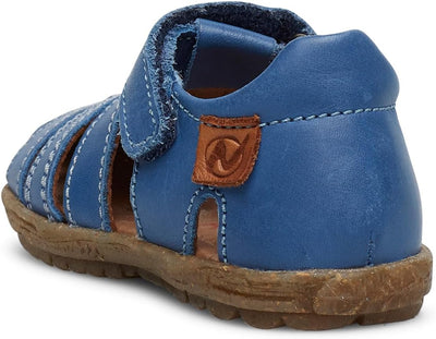 Naturino SEE-Halboffener Lederschuh-Taupe 20 EU Azurblau, 20 EU Azurblau