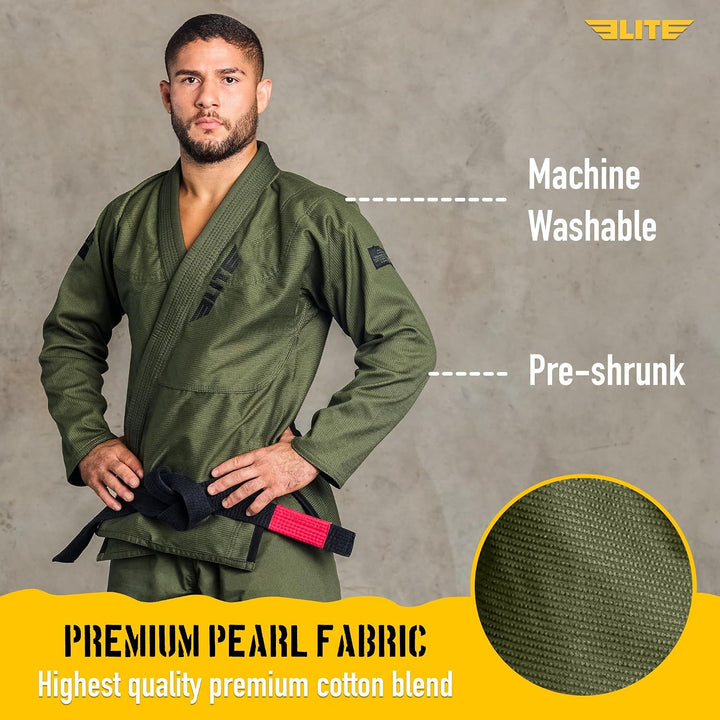 Elite Sports BJJ GI für Herren IBJJF Kimono BJJ Jiujitsu GIS W/sanforisierter Stoff & Gürtel (Siehe