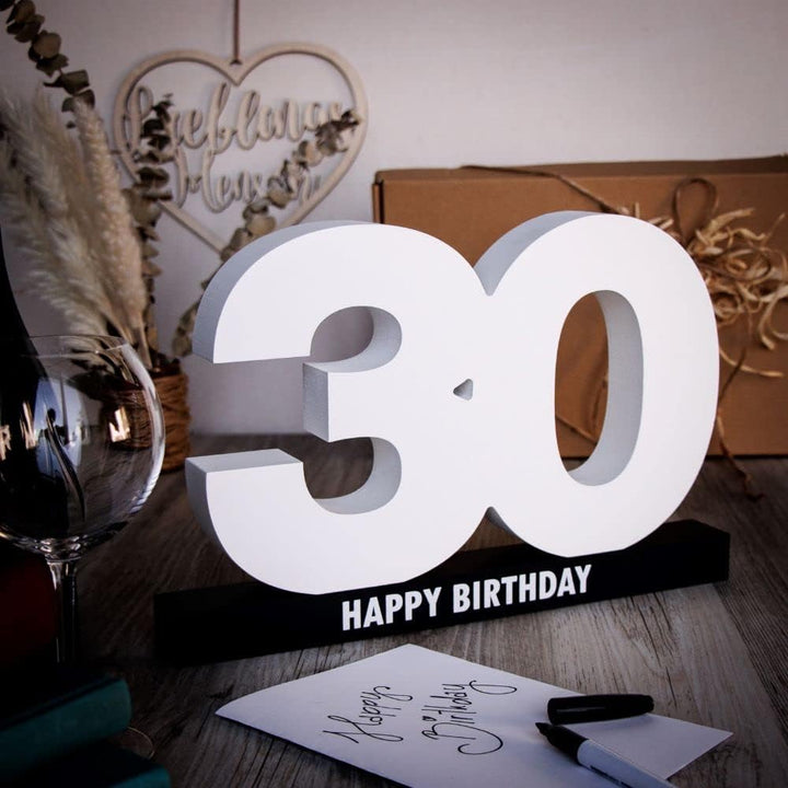 CREOFANT XL Gästebuch 30. Geburtstag · Gästebuch Happy Birthday · 37 x 24 x 4 cm · 30. Geburtstagsge