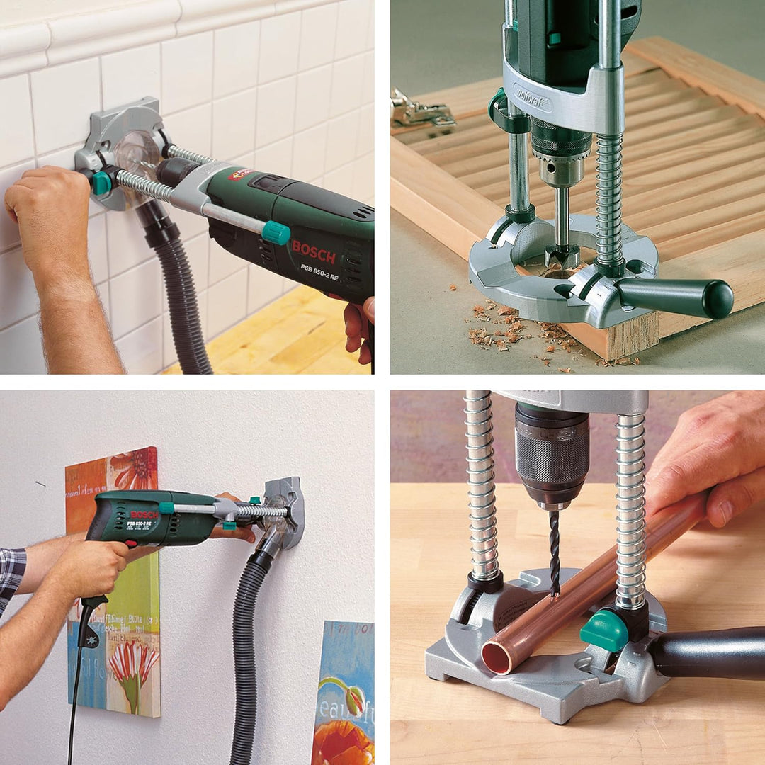 wolfcraft Tecmobil Bohrständer 4522000 | Mobiler Bohrhelfer für präzises Freihandbohren an Wänden, S