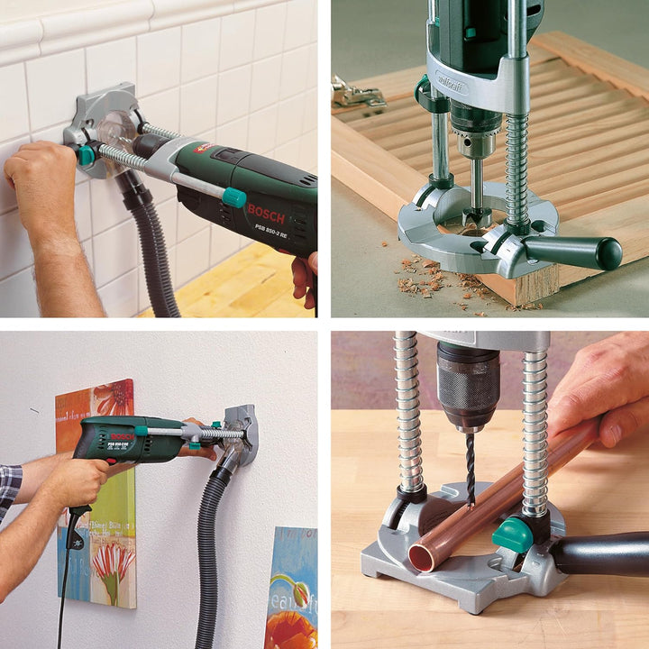 wolfcraft Tecmobil Bohrständer 4522000 | Mobiler Bohrhelfer für präzises Freihandbohren an Wänden, S