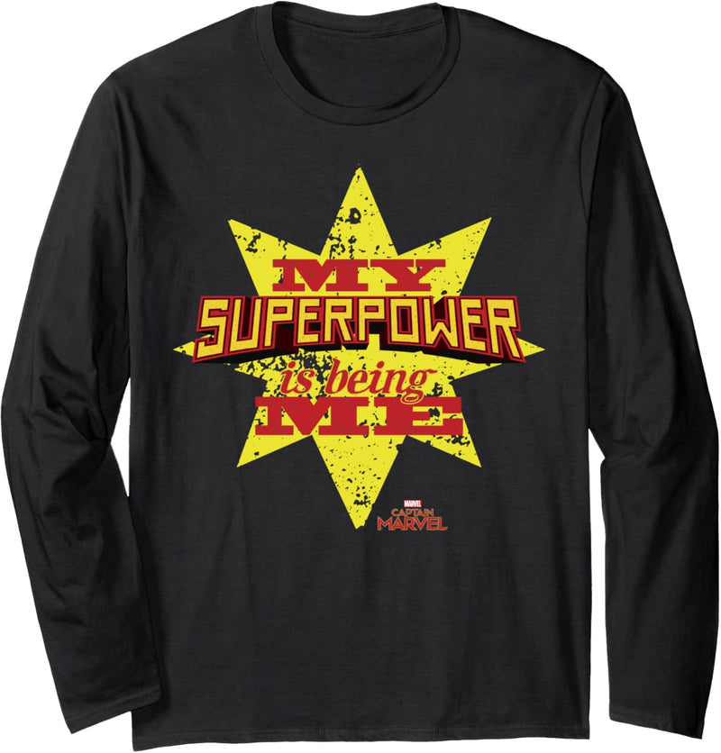 Captain Marvel My Superpower Is Being Me Langarmshirt