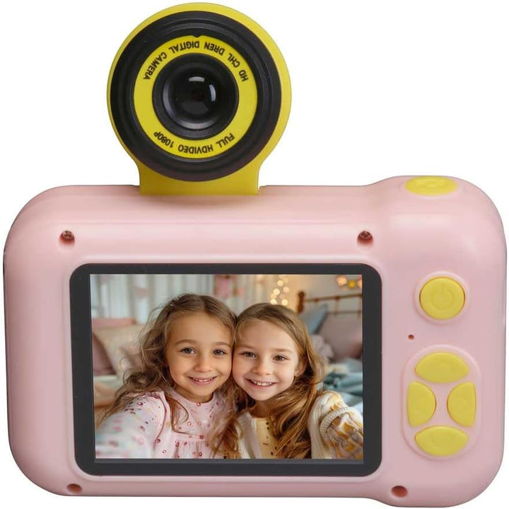 Denver KCA-1351RO Rose Kinderkamera - 40 MP, Flip-Objektiv für Selfies, Eingebaute Spiele, 2.4-Zoll
