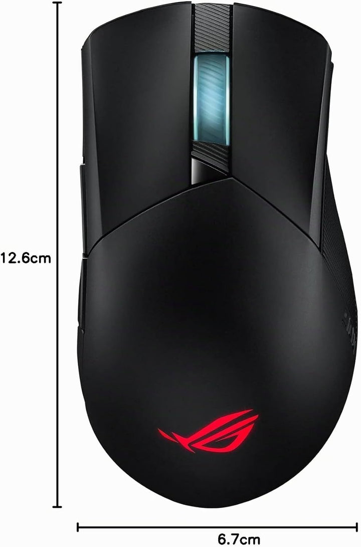 Asus ROG Gladius II Core Gaming-Maus (6200 DPI Sensor, Aura Sync Beleuchtung, Abnehmbare Schalter) s