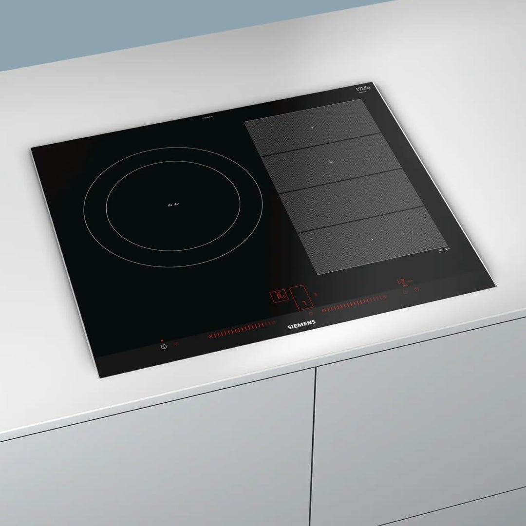 Siemens EX675LJC1E Hob Black Integrated with Hob (Black, Built-in, with Induction Plate, 19 cm, 2.2