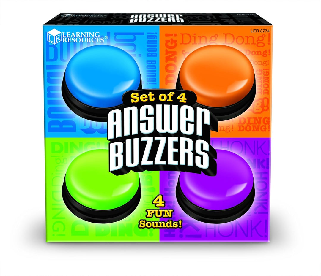 Learning Resources Lichter und Geräusche Summer (4 Stück) & Original Antwort-Buzzer (4 Stück), 19.6