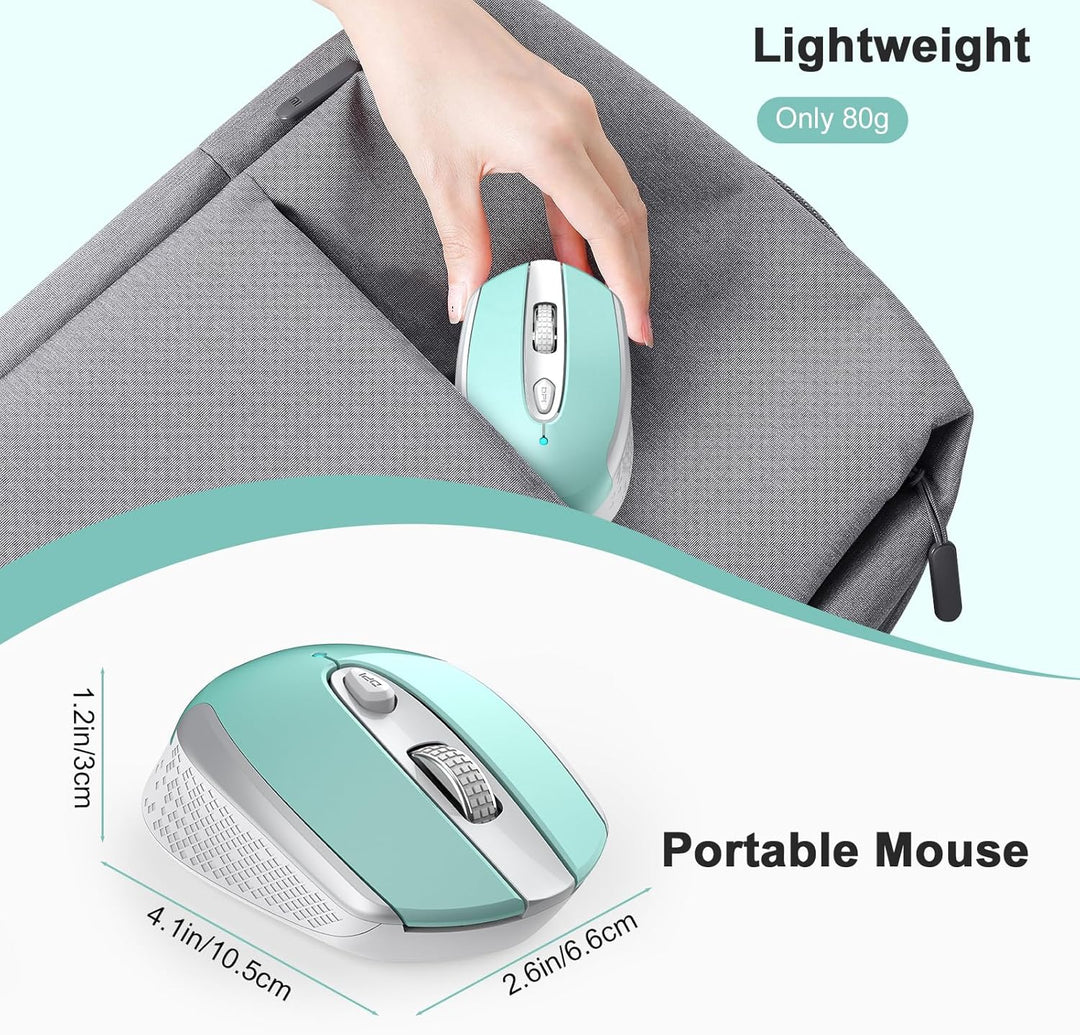 RaceGT Funkmaus USB C, Maus Kabellos 2,4Ghz mit USB C Empfänger 3 Verstellbare DPI Level Silent Mous