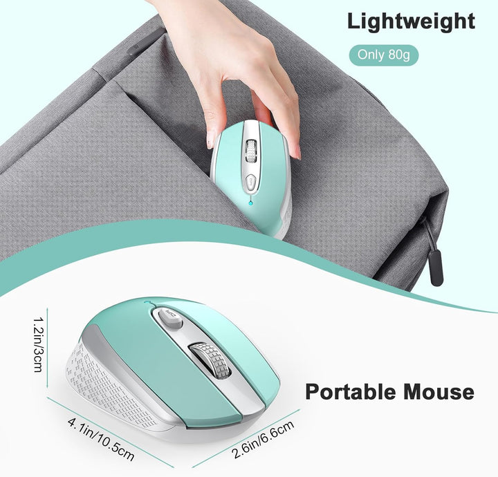 RaceGT Funkmaus USB C, Maus Kabellos 2,4Ghz mit USB C Empfänger 3 Verstellbare DPI Level Silent Mous