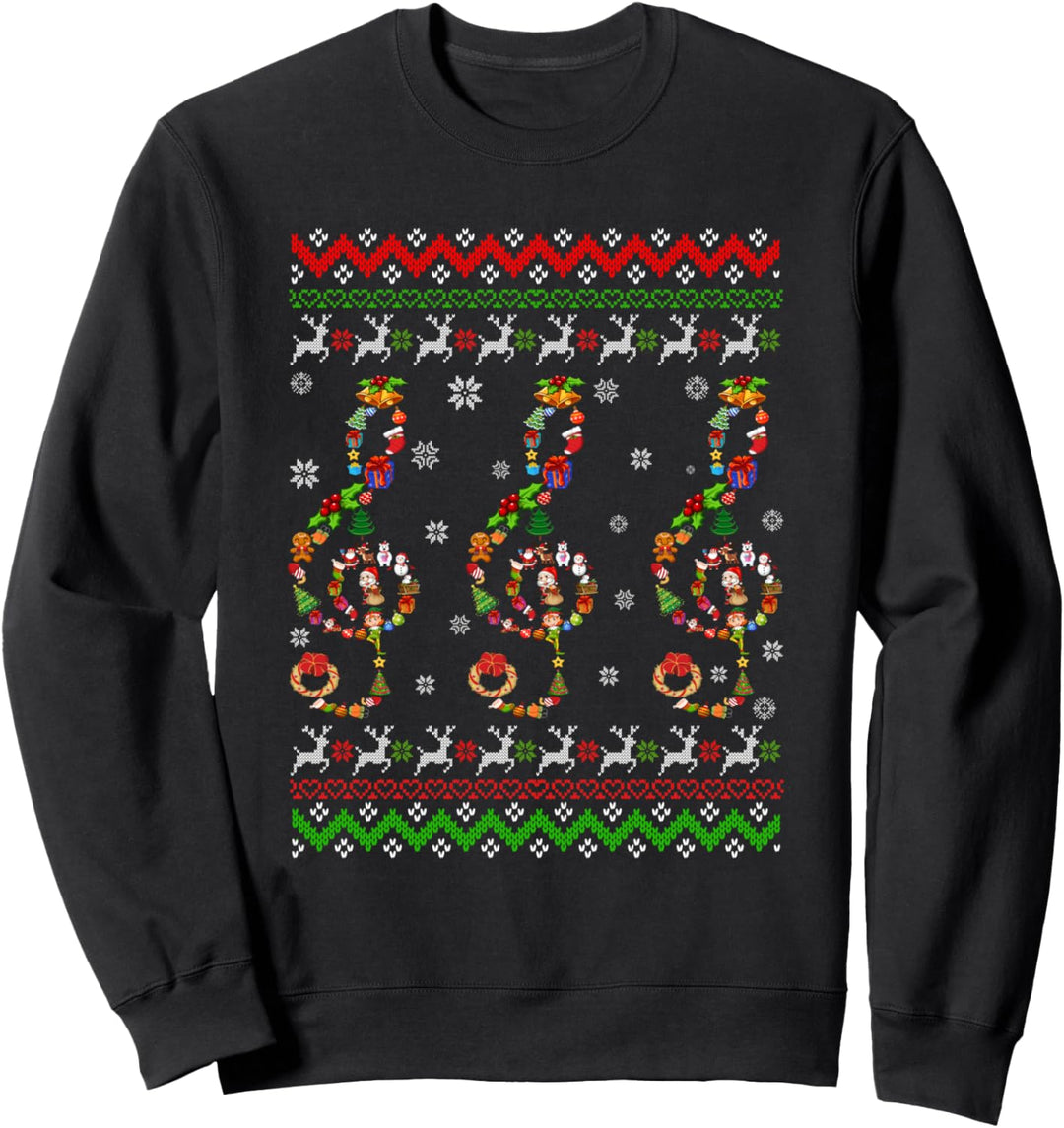 Musiknoten-Weihnachtspullover, Musik-Lehrer Sweatshirt