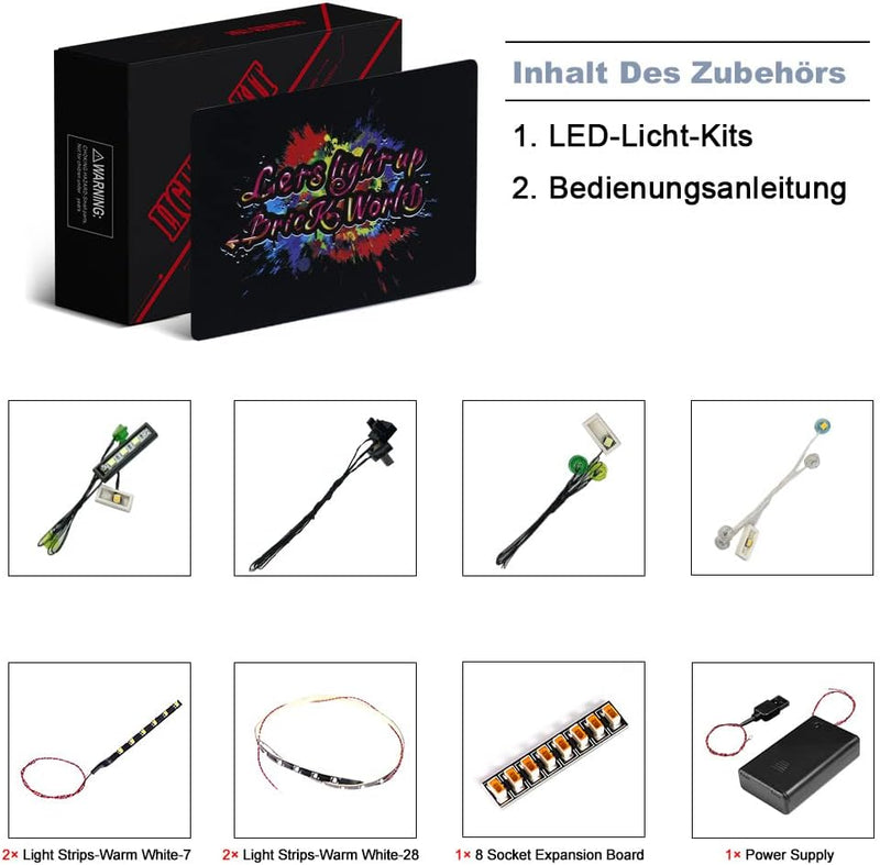 Led Licht Set für Lego Cheops Pyramide (Ohne Lego Set, Nur Lichter), Led Beleuchtungs Set für Lego 2